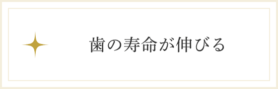 歯の寿命が伸びる